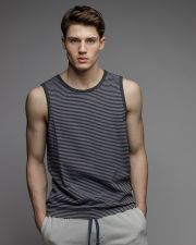BLACK MEN'S SINGLET