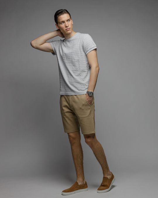 GREY MEN'S SHORT SLEEVE T-SHIRT 1D26SS4016SS0101