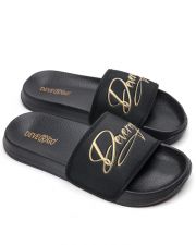 BLACK WOMEN'S SLIPPERS  - PETRA
