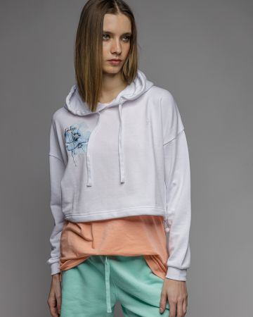 WHITE WOMEN'S SWEATSHIRT 2D26SS4591LS0705