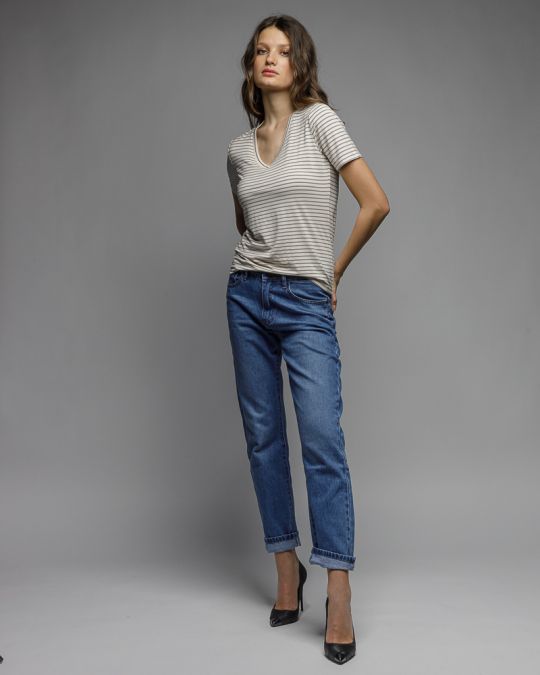 BEIGE WOMEN'S SHORT SLEEVE T-SHIRT 2D26SS4543SS0105