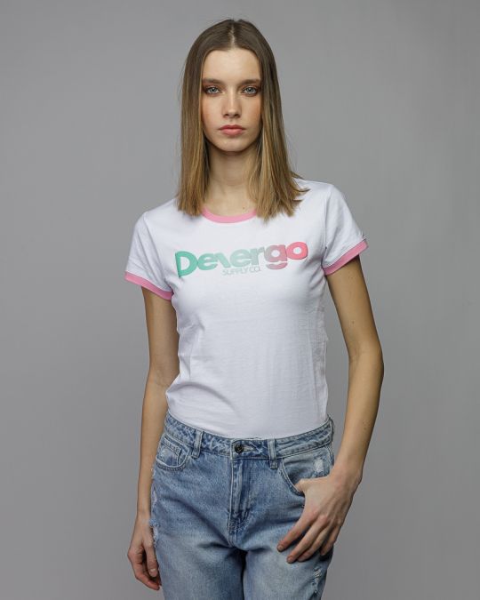 WHITE WOMEN'S SHORT SLEEVE T-SHIRT 2D26SS4544SS0105