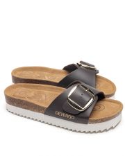 BROWN WOMEN'S SLIPPERS  - GAIA BUCKLE