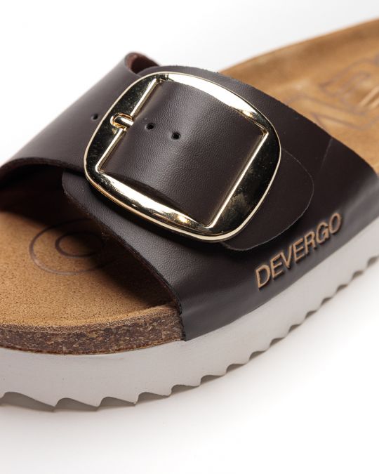 BROWN WOMEN'S SLIPPERS  - GAIA BUCKLE DE26SS2549BU PT