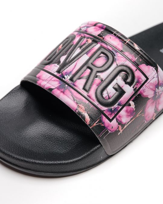 BLACK WOMEN'S SLIPPERS  - CARAVELLA FLOWER DE26SS2526FL RE