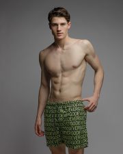 BLACK MEN'S BEACH SHORTS