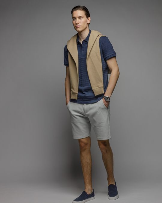 BLUE MEN'S SHORT SLEEVE POLO SHIRT 1D26SS4015SS0101