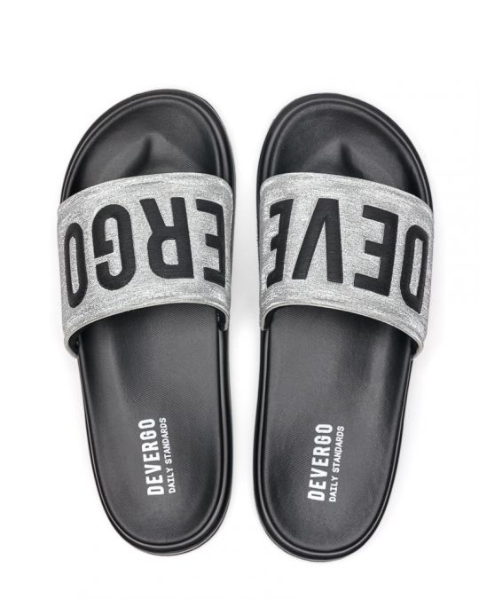 SILVER WOMEN'S SLIDES - META DE26SS2555CA RE