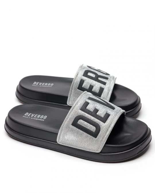 SILVER WOMEN'S SLIDES - META DE26SS2555CA RE