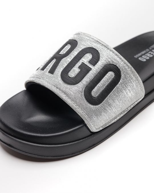 SILVER WOMEN'S SLIDES - META DE26SS2555CA RE