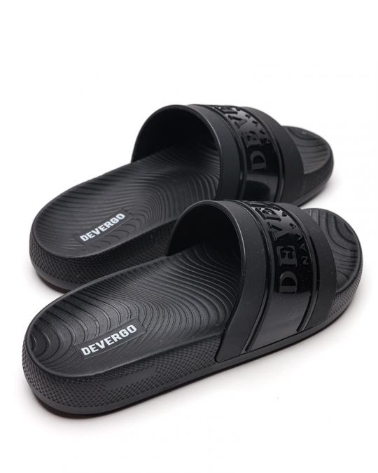 BLACK MEN'S SLIPPERS  - SALVERO DE26SS2029TP RE