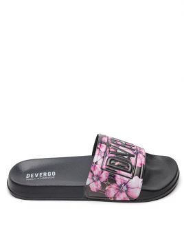 BLACK WOMEN'S SLIPPERS  - CARAVELLA FLOWER DE26SS2526FL RE