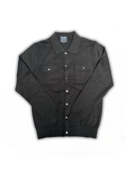 BLACK MEN'S KNITTED PULLOVER 1D25FW6051KA1101