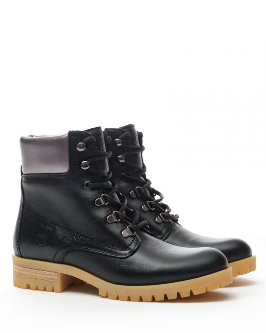 BLACK WOMEN'S LEATHER BROGUE DE-RB1554LE 19FW