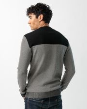 BLACK MEN'S KNITTED SWEATER