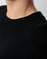 BLACK MEN'S KNITTED SWEATER