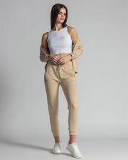 BEIGE WOMEN'S SWEATPANTS