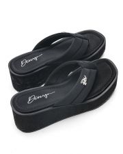 BLACK WOMEN'S SLIDES - NICKY