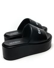 BLACK WOMEN'S SLIDES - MOLLY