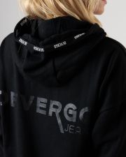 BLACK WOMEN'S HOODED DRESS