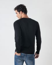 BLACK MEN'S KNITTED SWEATER