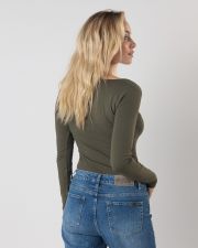 KHAKI WOMEN'S LONG-SLEEVED T-SHIRT