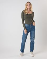 KHAKI WOMEN'S LONG-SLEEVED T-SHIRT