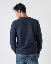 BLUE MEN'S KNITTED SWEATER