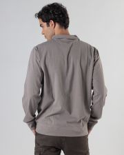 BROWN MEN'S LONG-SLEEVED T-SHIRT