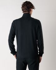 BLACK MEN'S ZIP-UP SWEATSHIRT