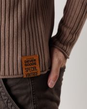 BROWN MEN'S KNITTED SWEATER