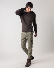 BLACK MEN'S KNITTED SWEATER