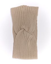 BEIGE WOMEN'S KNITTED HEADBAND