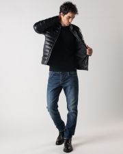 BLACK MEN'S TRANSITIONAL JACKET