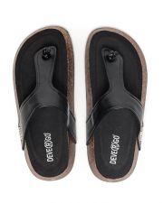 BLACK WOMEN'S SLIDES - PATRICIA