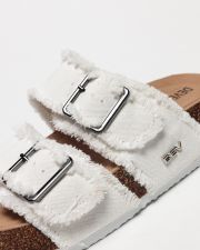 WHITE WOMEN'S SLIDES - PAULINA