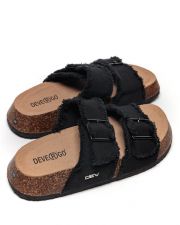 BLACK WOMEN'S SLIDES - PAULINA