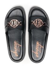 BLACK WOMEN'S SLIDES - SHARON