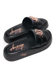 BLACK WOMEN'S SLIDES - SHARON