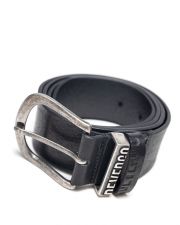 BLACK MEN'S LEATHER BELT