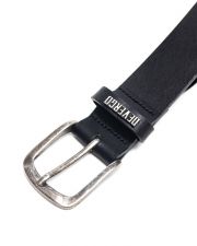 BLACK MEN'S LEATHER BELT