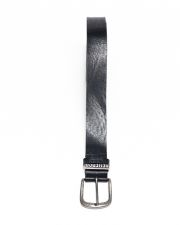 BLACK MEN'S LEATHER BELT