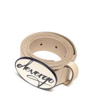BEIGE WOMEN'S LEATHER BELT