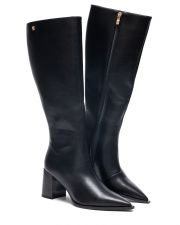 BLACK WOMEN'S HIGH HEELED BOOTS - LUCIA