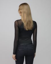BLACK WOMEN'S LONG SLEEVE BODYSUIT