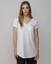 WHITE WOMEN'S V-NECK SHORT SLEEVE T-SHIRT