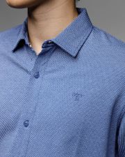 BLUE MEN'S PIQUE SHIRT
