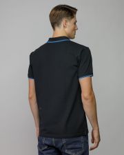 BLACK MEN'S SHORT SLEEVE POLO SHIRT