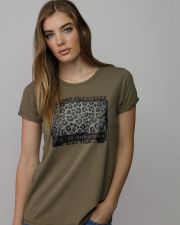 KHAKI WOMEN'S SHORT SLEEVE T-SHIRT