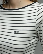 WHITE WOMEN'S STRIPED LONG SLEEVE T-SHIRT